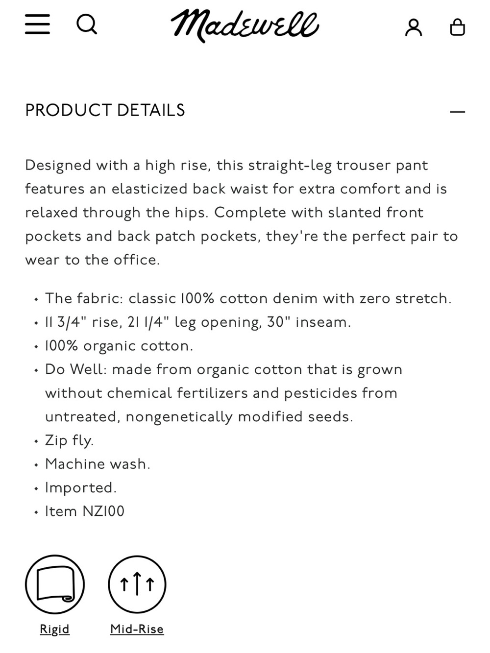 Madewell The Zoe Relaxed Straight Denim Pant - Picture 11 of 11